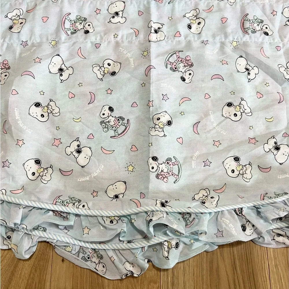 VTG My Little Snoopy Lambs & Ivy Valances Set/2 Good Night‎ Ruffles Nursery USA